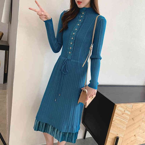 dresses autumn winter woman knitted fashion slim single-breasted half high collar long sleeve warm casual sweater es, Black;gray
dresses autumn winter woman knitted fashion slim single-breasted half high collar long sleeve warm casual sweater es, Black;gray
