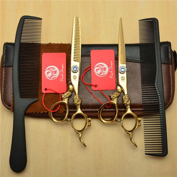hair scissors 4pcs/set 6'' golden 440c professional human hairdressing combs + cutting thinning shears big dragon handle z9004
hair scissors 4pcs/set 6'' golden 440c professional human hairdressing combs + cutting thinning shears big dragon handle z9004
