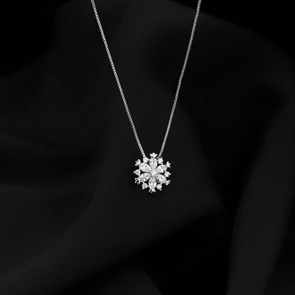 chains luxury sliver color snowflake necklace for women rose gold flower choker necklaces jewlery girlfriends gifts, Silver
chains luxury sliver color snowflake necklace for women rose gold flower choker necklaces jewlery girlfriends gifts, Silver