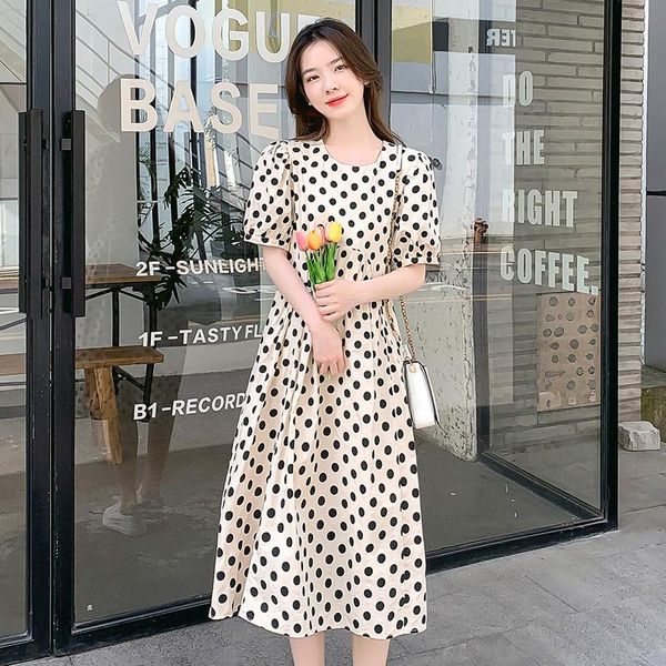 maternity dresses 166# dress summer short sleeves o neck dot printing slim korean style loose a line pregnant women plus size, White
maternity dresses 166# dress summer short sleeves o neck dot printing slim korean style loose a line pregnant women plus size, White