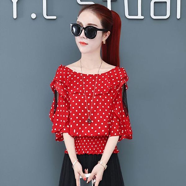 casual spring summer style chiffon womens blouses half sleeve polka dot printed off shoulder blusas df2821, White
casual spring summer style chiffon womens blouses half sleeve polka dot printed off shoulder blusas df2821, White