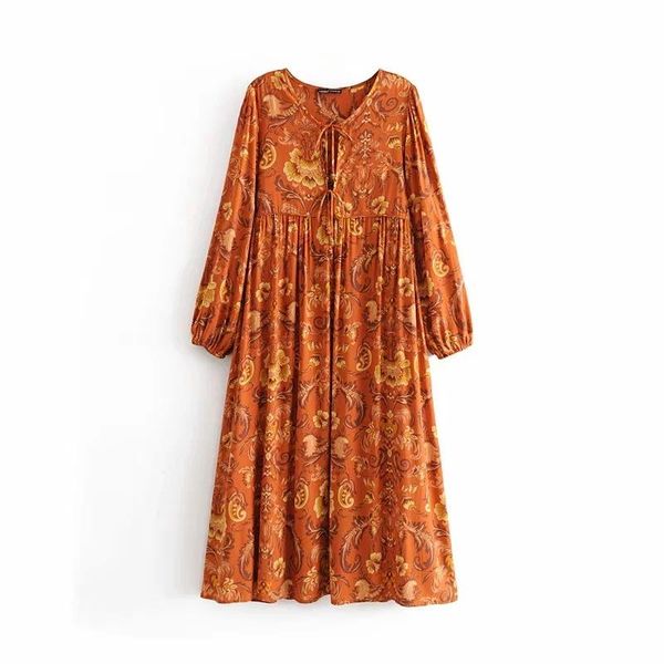 casual dresses orange boho autumn long sleeve tunic dress women floral print bohemian rayon gypsy loose vestidos beach party wear, Black;gray
casual dresses orange boho autumn long sleeve tunic dress women floral print bohemian rayon gypsy loose vestidos beach party wear, Black;gray