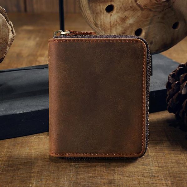 wallets genuine leather wallet clutch bag crazy horse men zip around short money clip coin, Red;black
wallets genuine leather wallet clutch bag crazy horse men zip around short money clip coin, Red;black