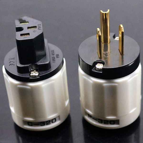 smart power plugs hifi audiop-320 c-320 rhodium gold plated brass red pure copper us ac plug connector for big cable
smart power plugs hifi audiop-320 c-320 rhodium gold plated brass red pure copper us ac plug connector for big cable