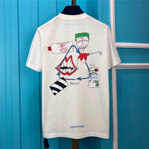 ins21 summer fashion crosin cartoon graffiti printing men's round neck short t-shirt half sleeve lovers top, White;black
ins21 summer fashion crosin cartoon graffiti printing men's round neck short t-shirt half sleeve lovers top, White;black