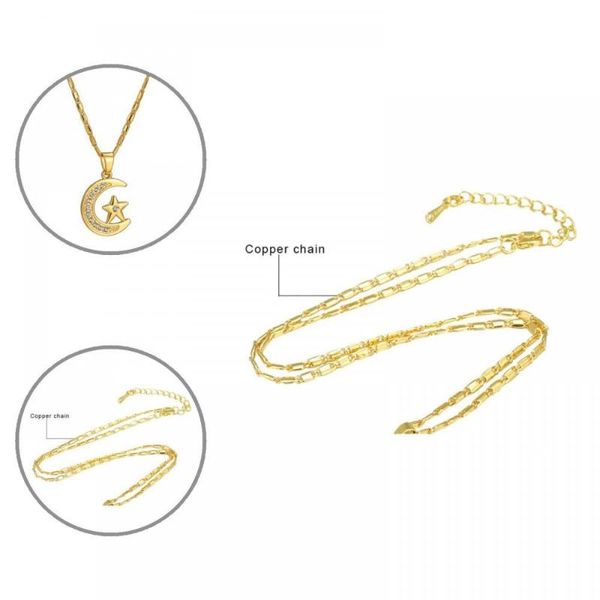 pendant necklaces women fashionable all match moon star chain necklace jewelry accessories, Silver
pendant necklaces women fashionable all match moon star chain necklace jewelry accessories, Silver
