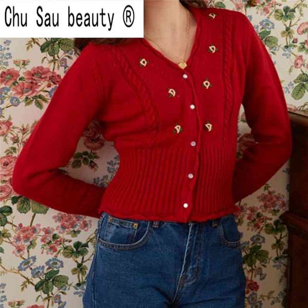 fashion vintage floral embroidered autumn kintted cardigan sweater women france white emile carfigans fall female sweaters 210508
fashion vintage floral embroidered autumn kintted cardigan sweater women france white emile carfigans fall female sweaters 210508