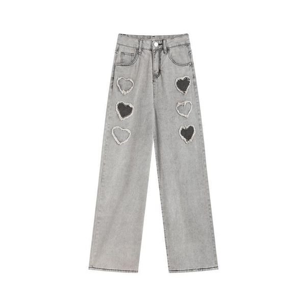 women's jeans arrival autumn women loose casual patchwork cotton denim full length pants button mid coated straight p11, Blue
women's jeans arrival autumn women loose casual patchwork cotton denim full length pants button mid coated straight p11, Blue