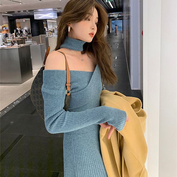 wonder knitted dress korean casual long sleeve office sweater female off shoulder elegant 210510, Black;gray
wonder knitted dress korean casual long sleeve office sweater female off shoulder elegant 210510, Black;gray