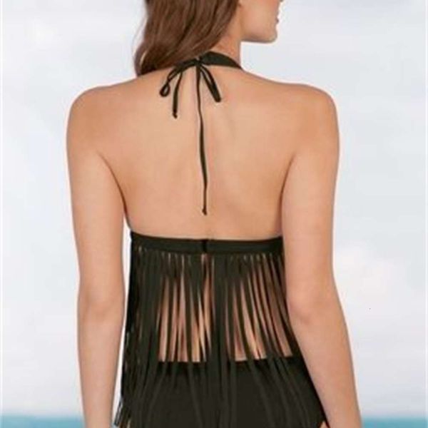 style swimsuit with fringes, slim and belly covered split women's bikini, beach, White;black
style swimsuit with fringes, slim and belly covered split women's bikini, beach, White;black