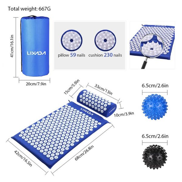 outdoor pads lixada and pillow set with 2pcs spiky massage balls for back/neck/feet pain relief muscle relaxation
outdoor pads lixada and pillow set with 2pcs spiky massage balls for back/neck/feet pain relief muscle relaxation