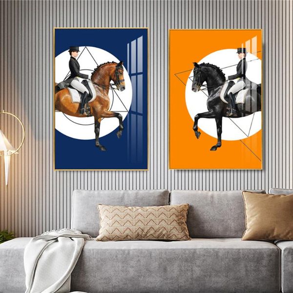 modern dressage chevaux horse rider blue orange posters canvas painting wall art prints for living room home decoration paintings
modern dressage chevaux horse rider blue orange posters canvas painting wall art prints for living room home decoration paintings