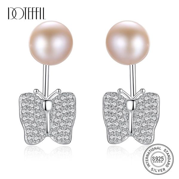 stud doteffil 8mm white/pink/purple pearl 925 sterling silver zircon butterfly earrings for women wedding engagement jewelry, Golden;silver
stud doteffil 8mm white/pink/purple pearl 925 sterling silver zircon butterfly earrings for women wedding engagement jewelry, Golden;silver