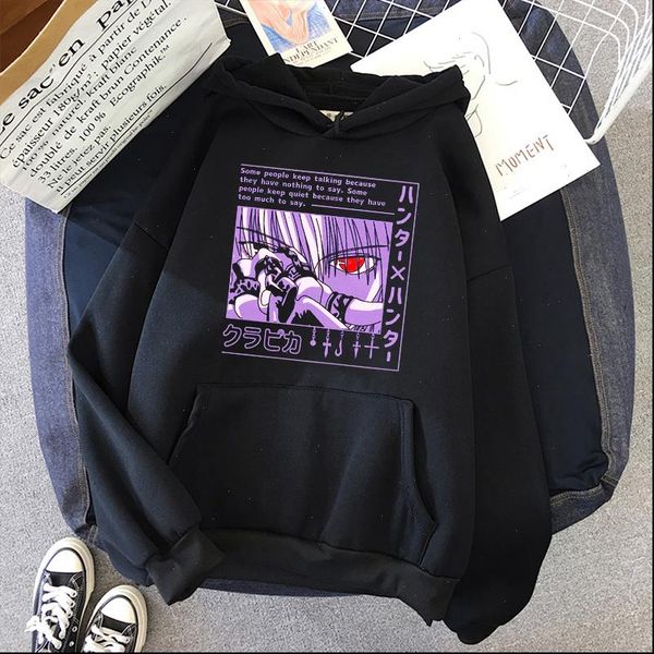 japanese winter hunter x kurapika women sweatshirts hooded cartoon letter print fashion punk long sleeve loose fun vintage, Black
japanese winter hunter x kurapika women sweatshirts hooded cartoon letter print fashion punk long sleeve loose fun vintage, Black
