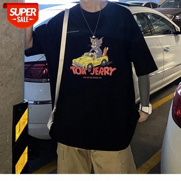 t-shirt men's summer ins short-sleeved trend large size cartoon loose clothes casual tide brand half-sleeved clothing #i664, White;black
t-shirt men's summer ins short-sleeved trend large size cartoon loose clothes casual tide brand half-sleeved clothing #i664, White;black