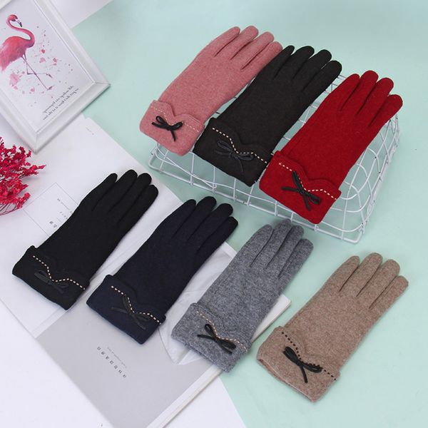 women' winter lovely korean wool bow embroidered gloves warm women' double-layer cashmere touch screen, Blue;gray
women' winter lovely korean wool bow embroidered gloves warm women' double-layer cashmere touch screen, Blue;gray