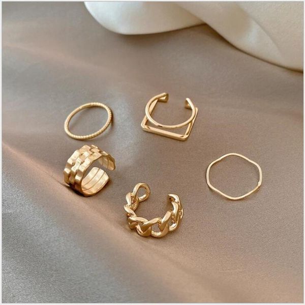 personality creative design fashion open five-piece ring female index finger simple cold wind tail, Silver
personality creative design fashion open five-piece ring female index finger simple cold wind tail, Silver