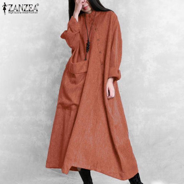 women mid-calf dress 2021 elegant famale stand collar vestidos autumn long sleeve sundress casual solid robe oversize 5xl dresses, Black;gray
women mid-calf dress 2021 elegant famale stand collar vestidos autumn long sleeve sundress casual solid robe oversize 5xl dresses, Black;gray
