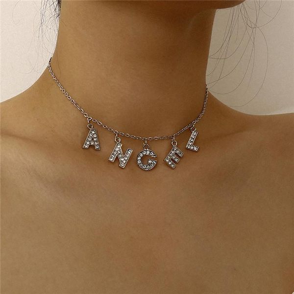 pendant necklaces luxury crystal angel letter necklace women silver color choker collares femme rhinestone thin chain gothic jewelry
pendant necklaces luxury crystal angel letter necklace women silver color choker collares femme rhinestone thin chain gothic jewelry