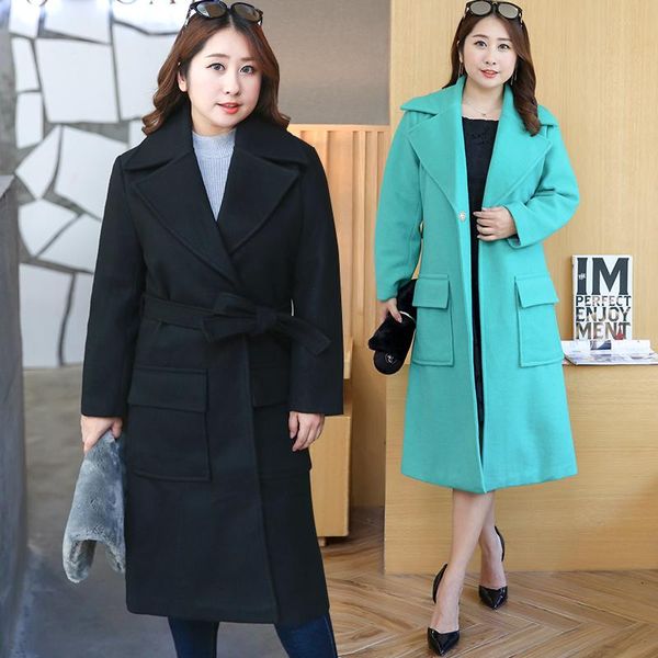 women's wool & blends korean style work slim long full sleeve pockets plus size -4xl women coats 2021 winter selling lady, Black
women's wool & blends korean style work slim long full sleeve pockets plus size -4xl women coats 2021 winter selling lady, Black