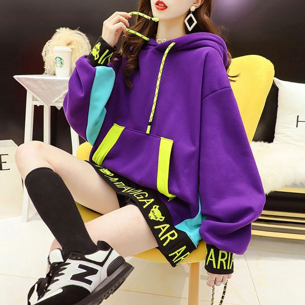 women's hoodies & sweatshirts beautiful hoodie autumn/winter korean style loose casual hong kong design jacket felt fzyv, Black
women's hoodies & sweatshirts beautiful hoodie autumn/winter korean style loose casual hong kong design jacket felt fzyv, Black