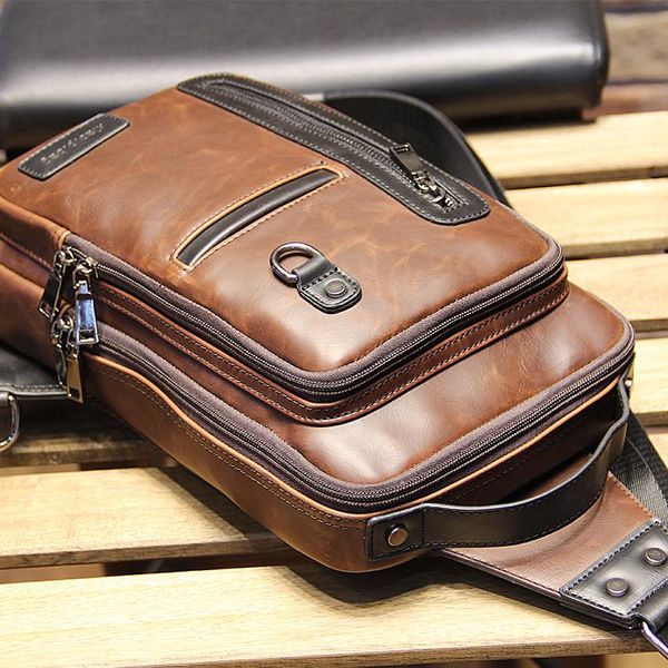 backpack crazy horse leather men vintage male students school bags fashion man one shoulder chest brown
backpack crazy horse leather men vintage male students school bags fashion man one shoulder chest brown