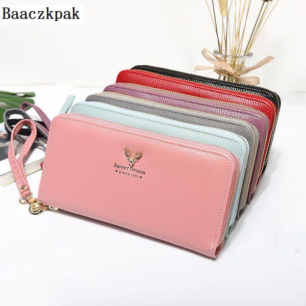 wallets women wallet clutch female long leather purse multifunction fashion coin card holder zipper, Red;black
wallets women wallet clutch female long leather purse multifunction fashion coin card holder zipper, Red;black