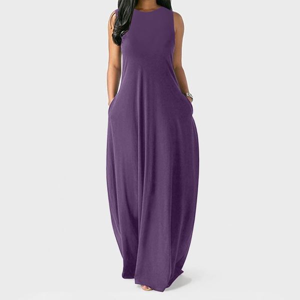 casual dresses 40# women's dress sleeveless solid elegant vintage o-neck loose maxi plus size vest plain long with pockets, Black;gray
casual dresses 40# women's dress sleeveless solid elegant vintage o-neck loose maxi plus size vest plain long with pockets, Black;gray
