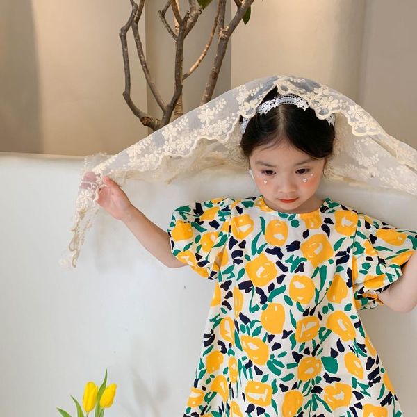 summer children clothing girls flower cotton bubble short-sleeved dress princess baby kids holiday girl's dresses, Red;yellow
summer children clothing girls flower cotton bubble short-sleeved dress princess baby kids holiday girl's dresses, Red;yellow