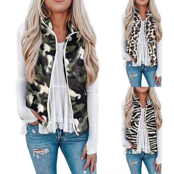 women's vests 13 types women sleeveless leopard print plush vest jacket ladies zipper check tie-dye lapel, Black;white
women's vests 13 types women sleeveless leopard print plush vest jacket ladies zipper check tie-dye lapel, Black;white