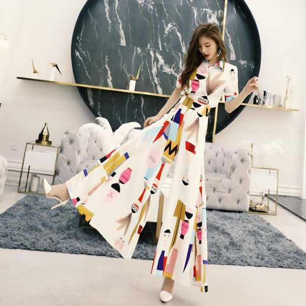 women's tracksuits summer design runway set women short sleeve shirt blouse printing wide-leg pants high fashion two-piece streetwear, Gray
women's tracksuits summer design runway set women short sleeve shirt blouse printing wide-leg pants high fashion two-piece streetwear, Gray