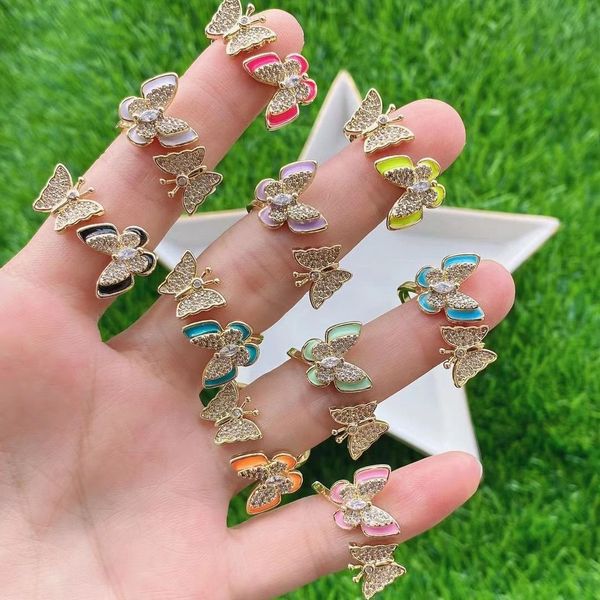 5pcs, butterfly couple adjustable opening ring set for women gold color crystal zircon enamel rings trendy jewelry, Slivery;golden
5pcs, butterfly couple adjustable opening ring set for women gold color crystal zircon enamel rings trendy jewelry, Slivery;golden