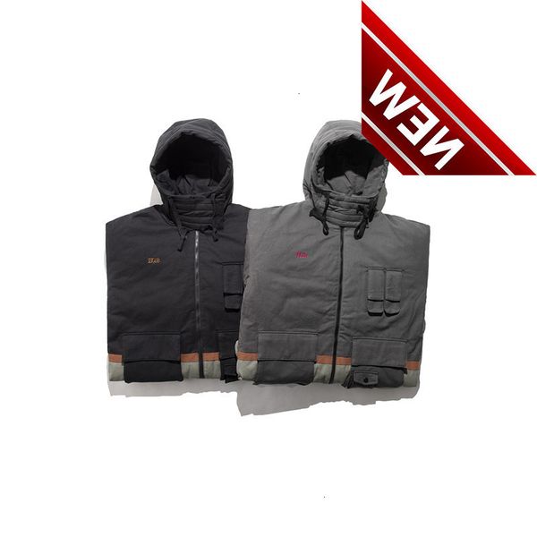 19 winter new retro hit color hooded cotton jacket men's japanese multi-pocket thick coat men, Black 
19 winter new retro hit color hooded cotton jacket men's japanese multi-pocket thick coat men, Black