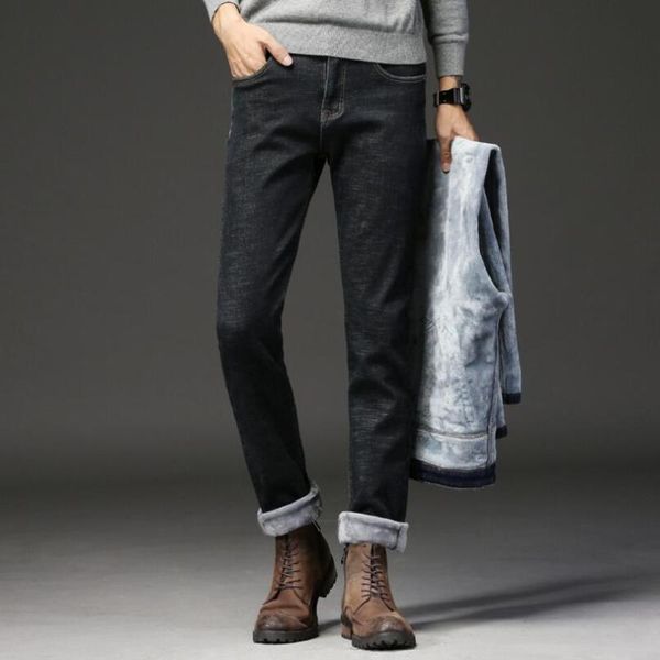 men's jeans winter for man warm fleece thicken blue denim men stretch slim fit casual elastic pants 40
men's jeans winter for man warm fleece thicken blue denim men stretch slim fit casual elastic pants 40