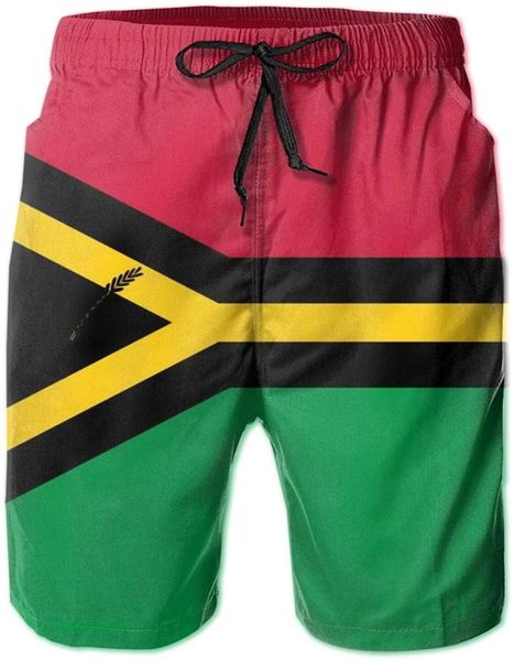 of flag vanuatu men's beach shorts, quick drying mesh lining swim swimsuits with pockets shorts, White;black
of flag vanuatu men's beach shorts, quick drying mesh lining swim swimsuits with pockets shorts, White;black