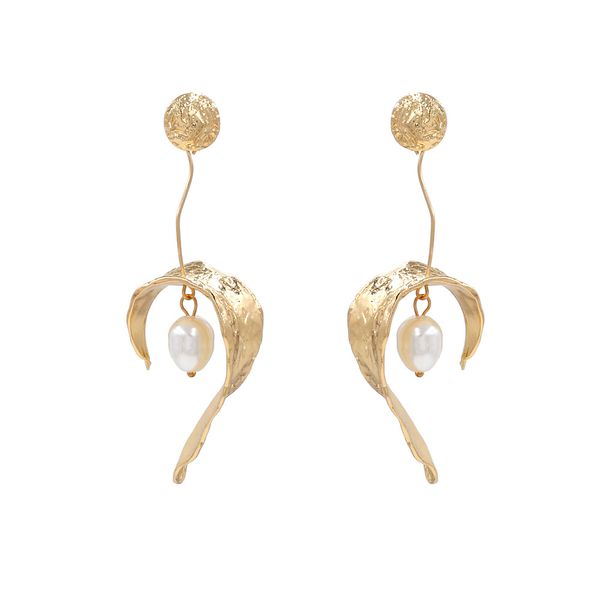 women exquisite metal leaf dangle earrings boho imitation pearl jewelry accessories, Silver
women exquisite metal leaf dangle earrings boho imitation pearl jewelry accessories, Silver