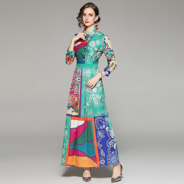 casual dresses spring summer fall runway fashion floral print collar long sleeve women ladies party a line maxi dress, Black;gray
casual dresses spring summer fall runway fashion floral print collar long sleeve women ladies party a line maxi dress, Black;gray