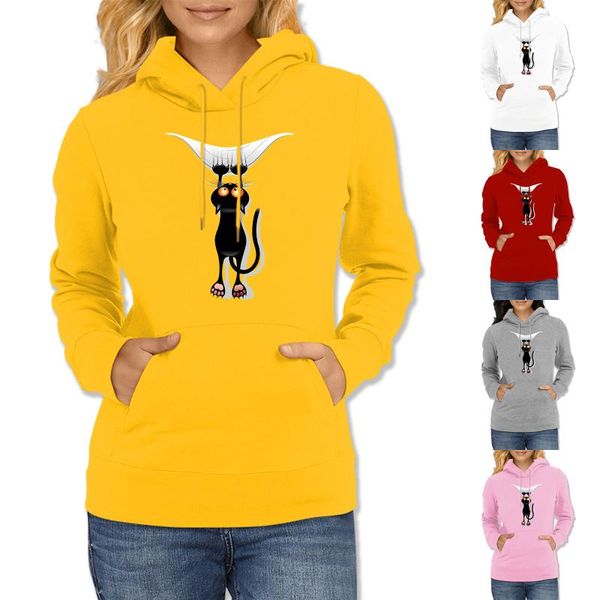 autumn winter creative women solid color cat printing drawstring hood long sleeves sweatshirt female women's hoodies & sweatshirts, Black
autumn winter creative women solid color cat printing drawstring hood long sleeves sweatshirt female women's hoodies & sweatshirts, Black