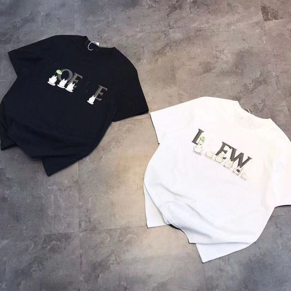high version 2021 summer loe t-shirt women's bottomed shirt chest printed letters lovers round neck short sleeve, White
high version 2021 summer loe t-shirt women's bottomed shirt chest printed letters lovers round neck short sleeve, White