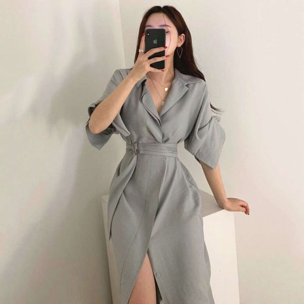 casual dresses dress women clothesminimalist elegant lapel single breasted belt loose lotus sleeve shirt long ub87, Black;gray
casual dresses dress women clothesminimalist elegant lapel single breasted belt loose lotus sleeve shirt long ub87, Black;gray