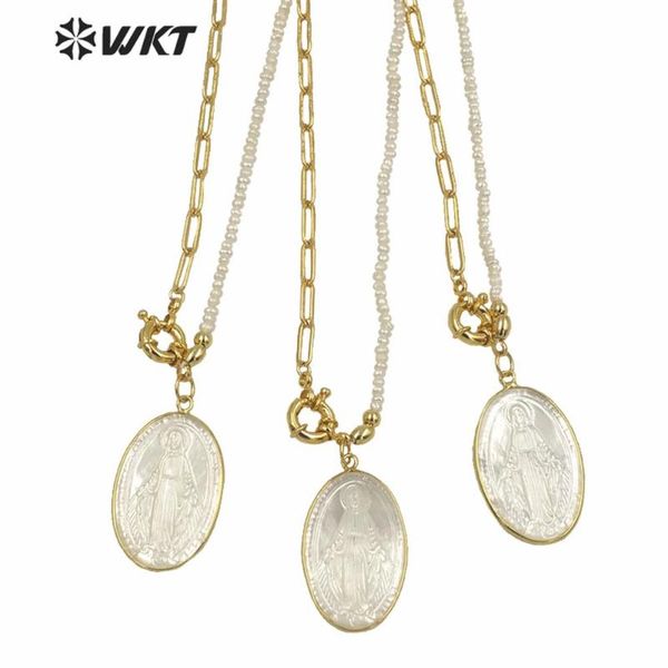 wt-jn128 female necklace virgin mother of god oval shell pendant original religious necklaces, Silver
wt-jn128 female necklace virgin mother of god oval shell pendant original religious necklaces, Silver