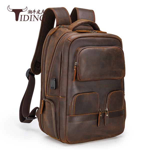 large capacity leather backpack men's multifunctional outdoor travel crazy horse skin backpack rechargeable usb student
large capacity leather backpack men's multifunctional outdoor travel crazy horse skin backpack rechargeable usb student