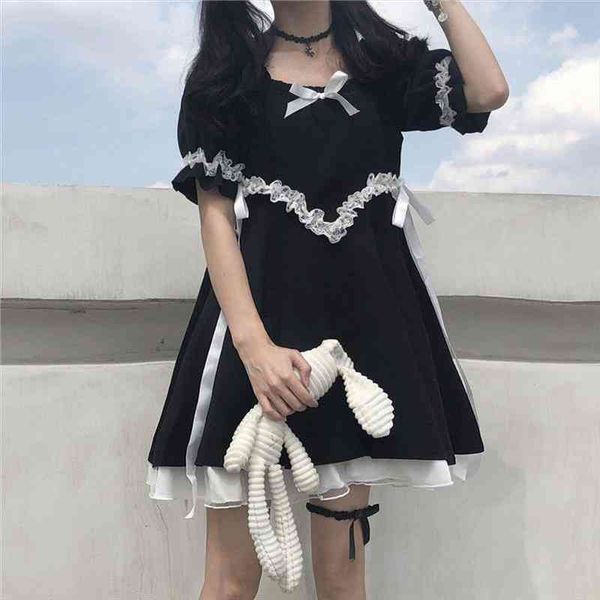 summer prom gothic lolita dress girl sundress japanese harajuku kawaii cute short puff sleeve black dress goth woman, Black;gray
summer prom gothic lolita dress girl sundress japanese harajuku kawaii cute short puff sleeve black dress goth woman, Black;gray