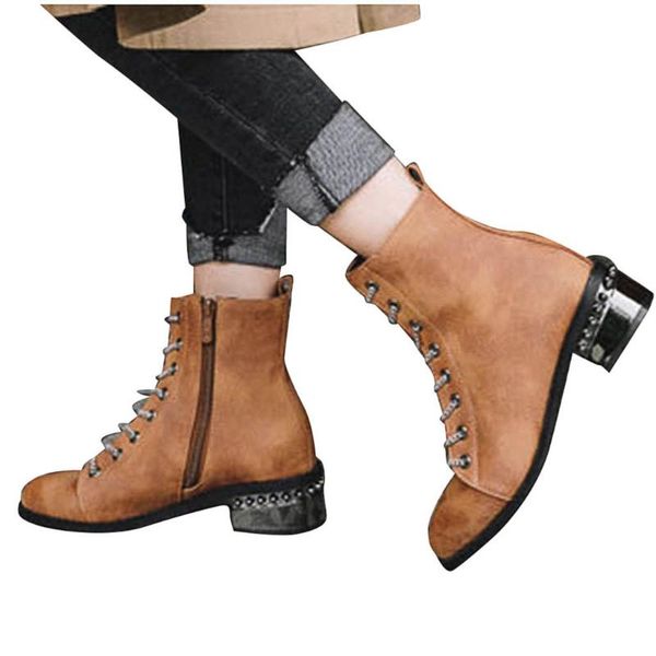 boots chunky heels ankle for women nice autumn winter vintage pure color round toe lacing up side zipper, Black
boots chunky heels ankle for women nice autumn winter vintage pure color round toe lacing up side zipper, Black