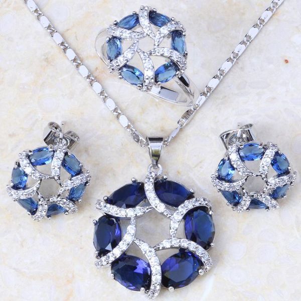 earrings & necklace round silver colour earring jewelry set ring imitation blue crystal health nickel lead t005
earrings & necklace round silver colour earring jewelry set ring imitation blue crystal health nickel lead t005