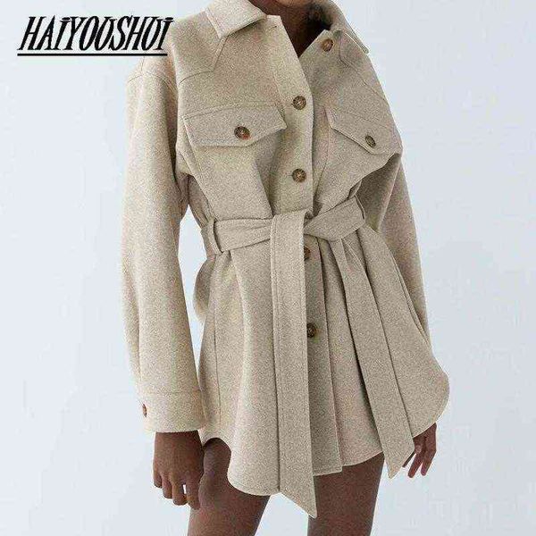 za women chic wool coats with belt solid long sleeve pockets shirt jackets outerwear turn down collar elegant coat 211118, Black
za women chic wool coats with belt solid long sleeve pockets shirt jackets outerwear turn down collar elegant coat 211118, Black