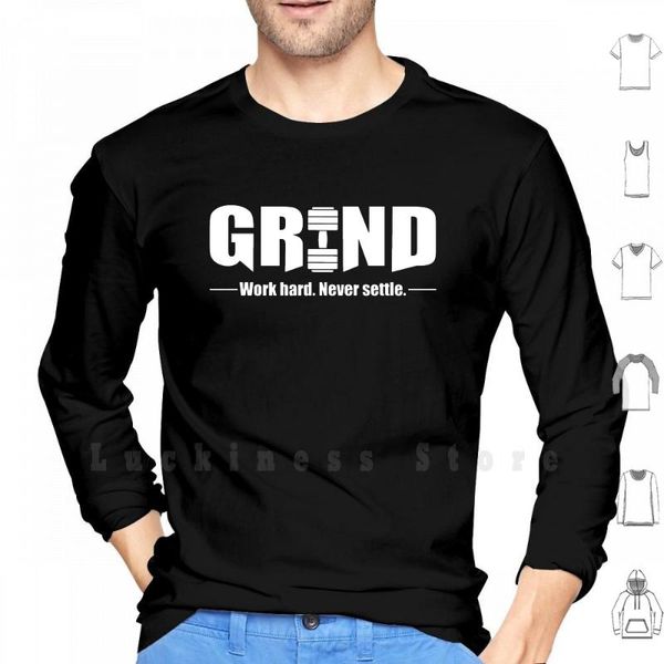 men's hoodies & sweatshirts grind-work hard , never settle long sleeve grind gym fitness motivation motivate lovers, Black
men's hoodies & sweatshirts grind-work hard , never settle long sleeve grind gym fitness motivation motivate lovers, Black