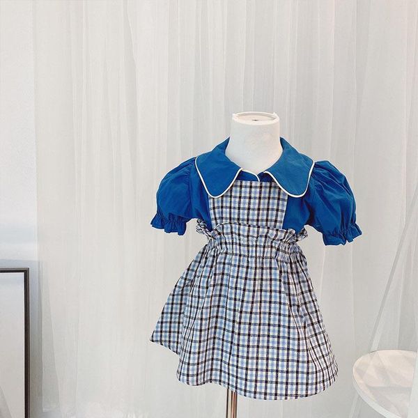 clothing sets summer 2021 girls children kids 2pcs suits short sleeve lapel collar blouse + plaid print overalls dress, White
clothing sets summer 2021 girls children kids 2pcs suits short sleeve lapel collar blouse + plaid print overalls dress, White