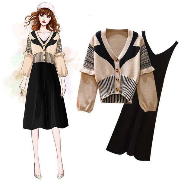 two piece dress plus size 5xl knitted 2 set 2021 autumn winter women's cardigan sweaters jacket coat + suspender vest suit, White
two piece dress plus size 5xl knitted 2 set 2021 autumn winter women's cardigan sweaters jacket coat + suspender vest suit, White