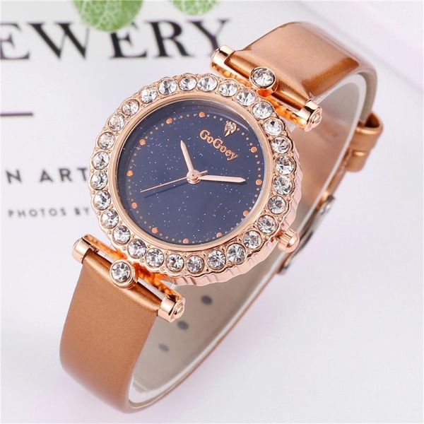 wristwatches luxury women watch crystal dial ladies quartz wristwatch rose gold leather strap stainless steel clock dress zegarki damskie, Slivery;brown
wristwatches luxury women watch crystal dial ladies quartz wristwatch rose gold leather strap stainless steel clock dress zegarki damskie, Slivery;brown